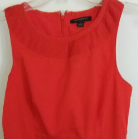 BANANA REPUBLIC FACTORY SIZE 2 RED ORANGE DRESS - Picture 1 of 4